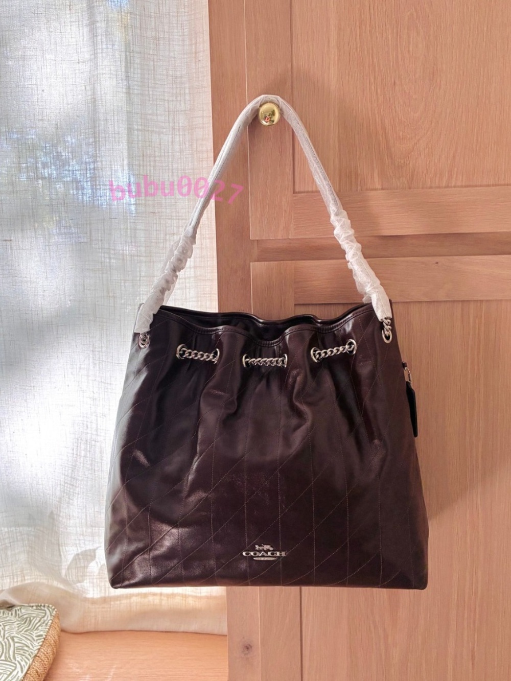 NWT🍁Coach Evelyn Large Shoulder Bag
With Quilting Maple Dark Brown CCZ81 Fall